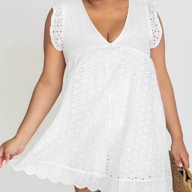 Jolie robe de plage à encolure en V
