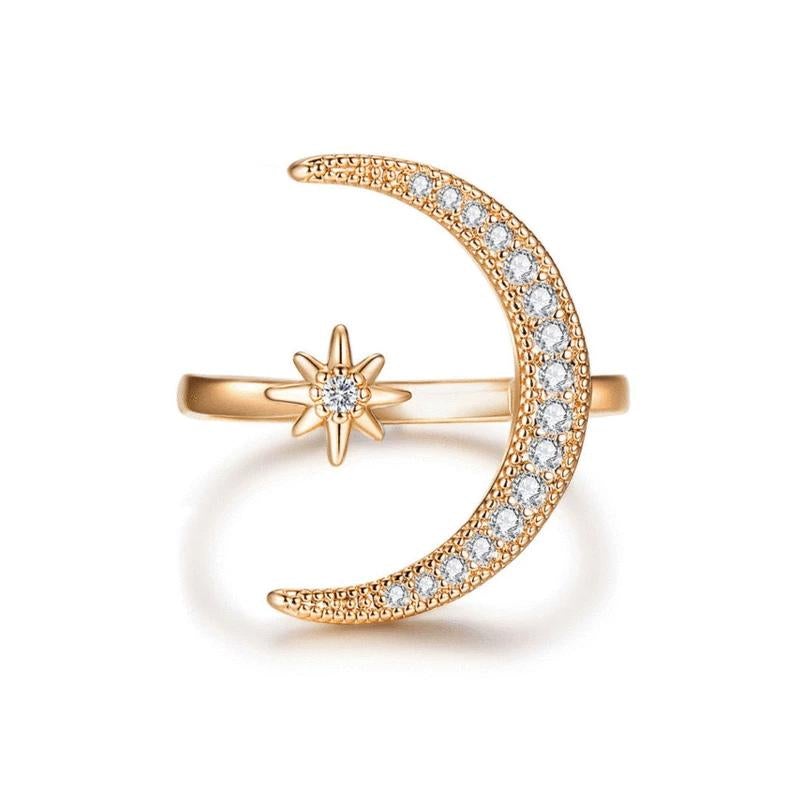 Bague Lune et Étoile