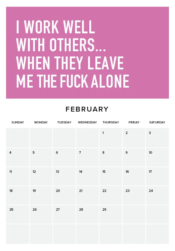 VOLWASSEN ZIJN IS LASTIG 2024 KALENDER