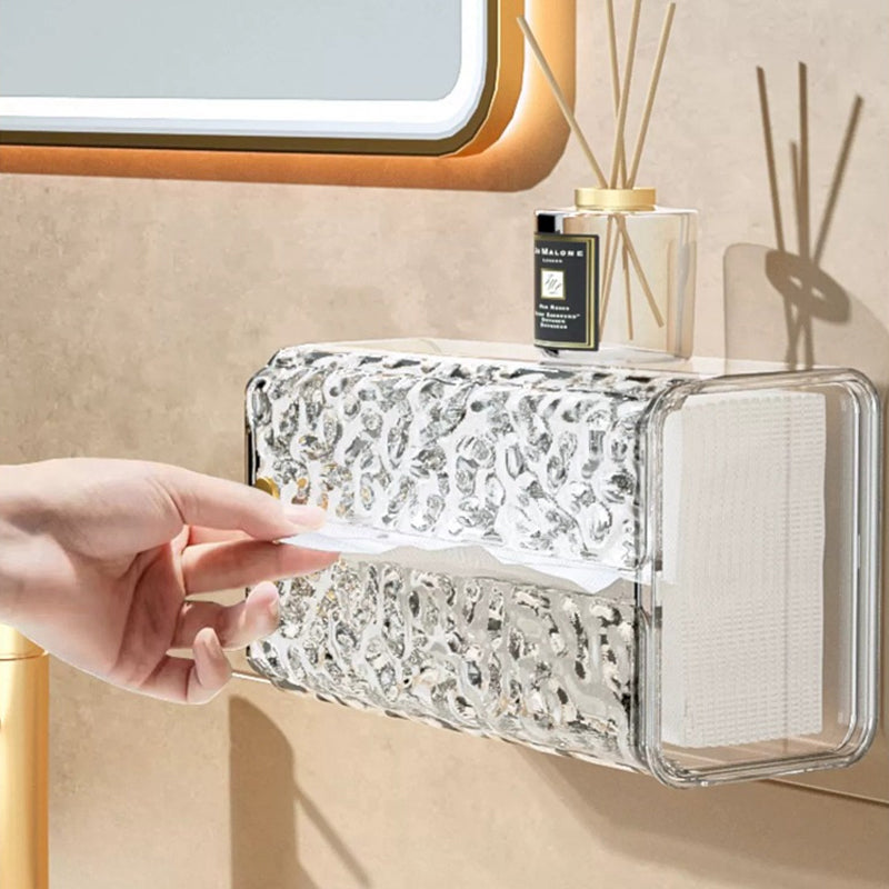 Étui organisateur de gants de toilette en tissu