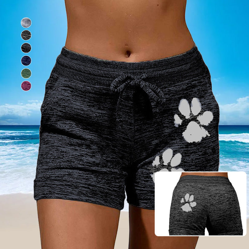 Short en maille pour femme avec imprimé patte