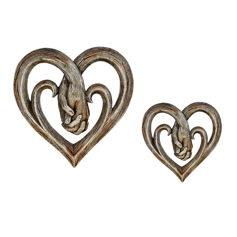 Hart hand in hand Wanddecoratie
