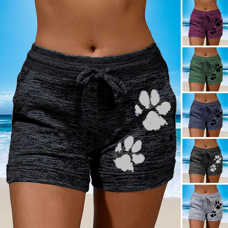 Short en maille pour femme avec imprimé patte