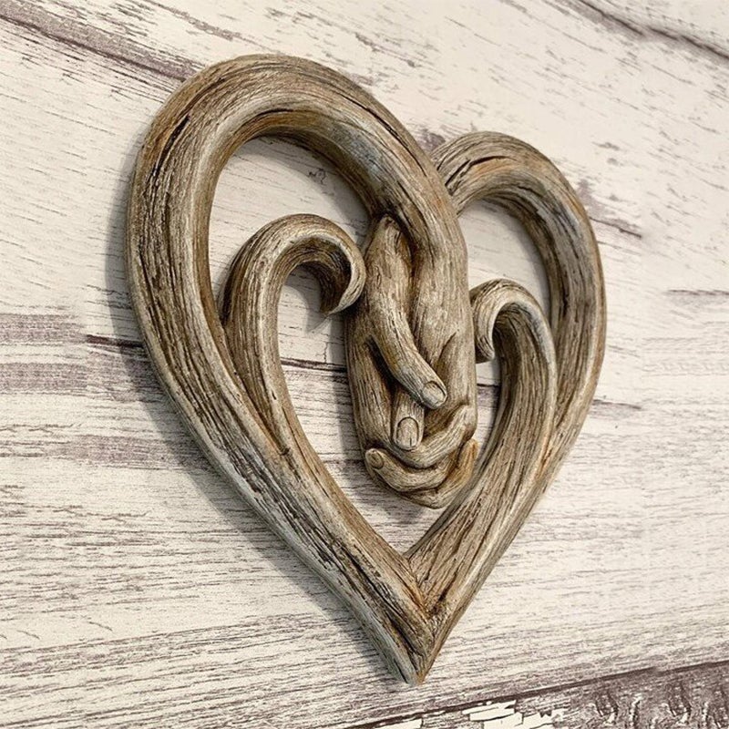 Hart hand in hand Wanddecoratie