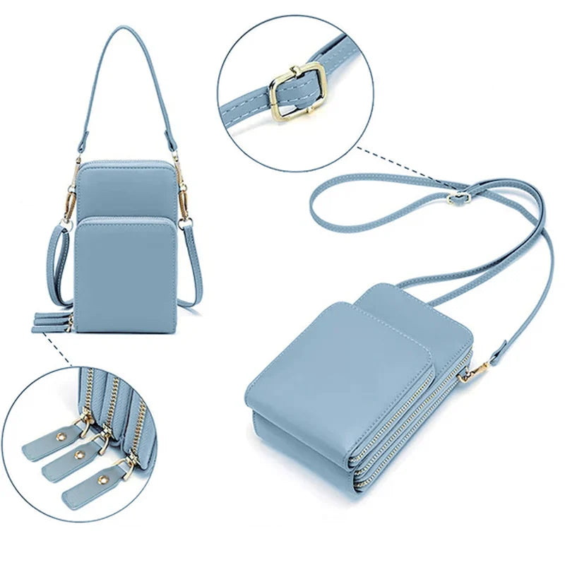 Kleine crossbodytas van leer
