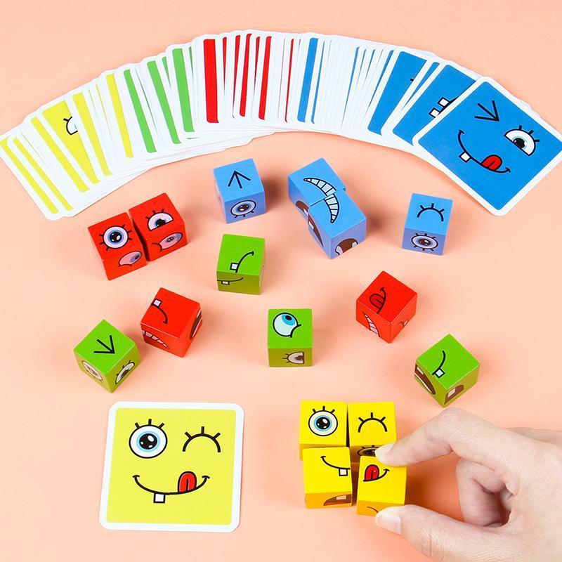 Cubes de Construction à Emoji avec Cloche