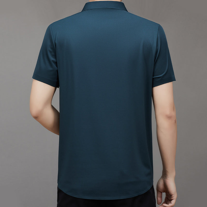 Chemise d'affaires en soie glacée pour hommes