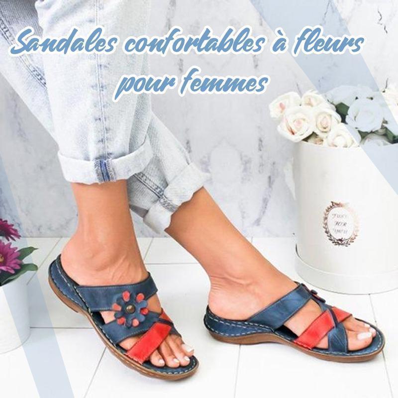 Sandales Confortables à Fleurs