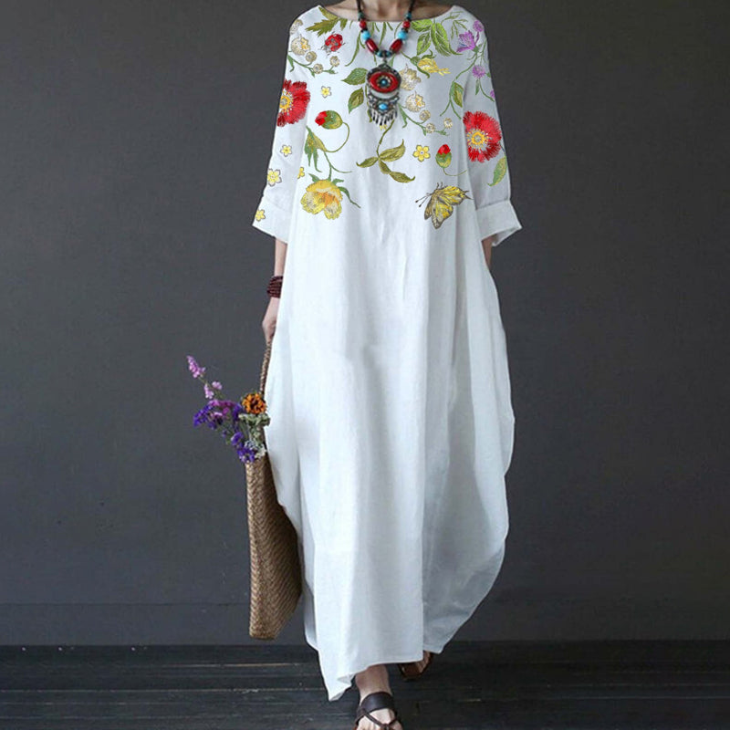 Robe jupe longue à imprimé ample