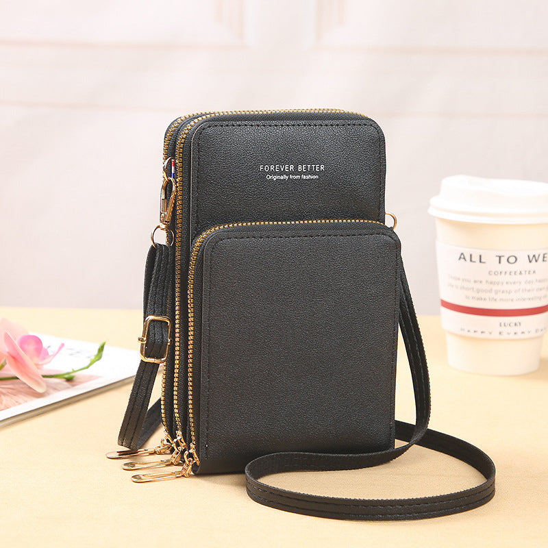 Kleine crossbodytas van leer