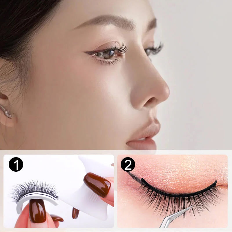 Faux cils autocollants sans colle (3 paires)