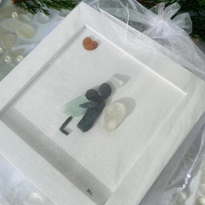 Cadeau de sympathie d’art en verre de mer