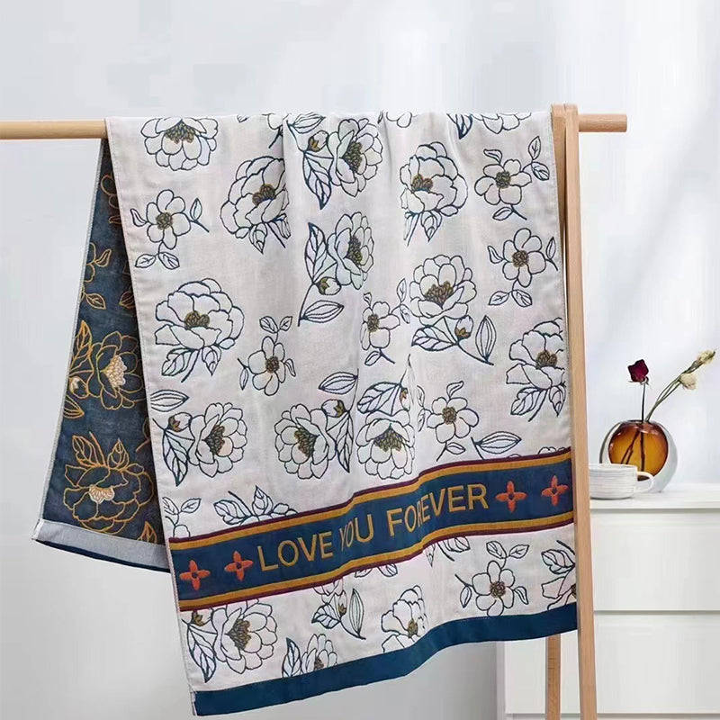 Serviette de bain absorbante mignonne en pur coton