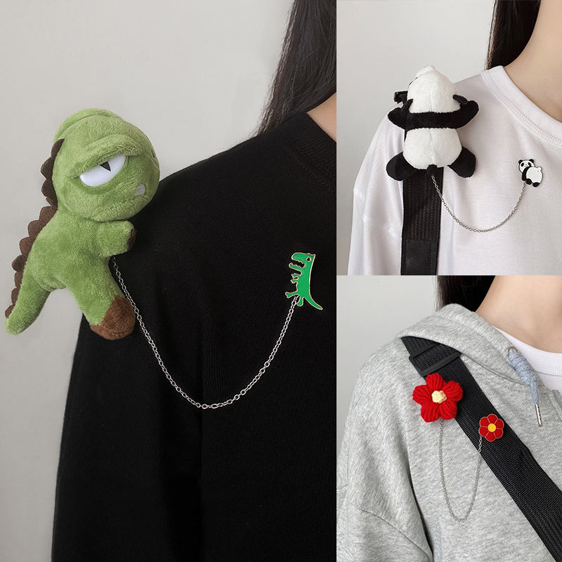 Broches en chaîne en peluche