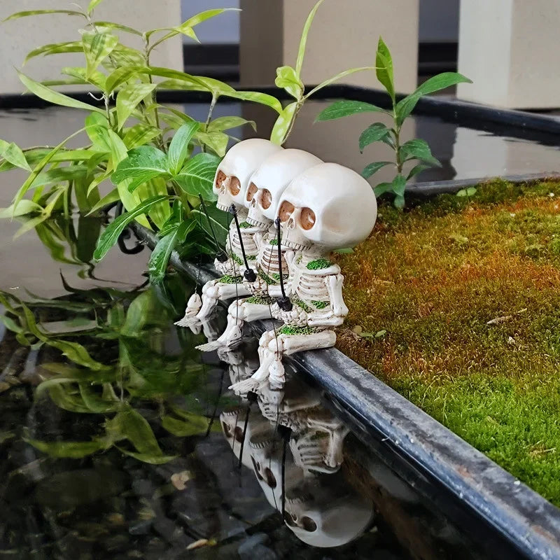Accessoire de jardin squelette de pêche