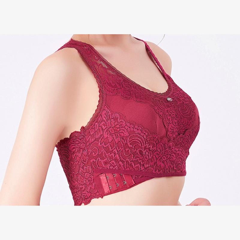 Soutien-gorge en Dentelle sans Armatures à Boucle Latérale