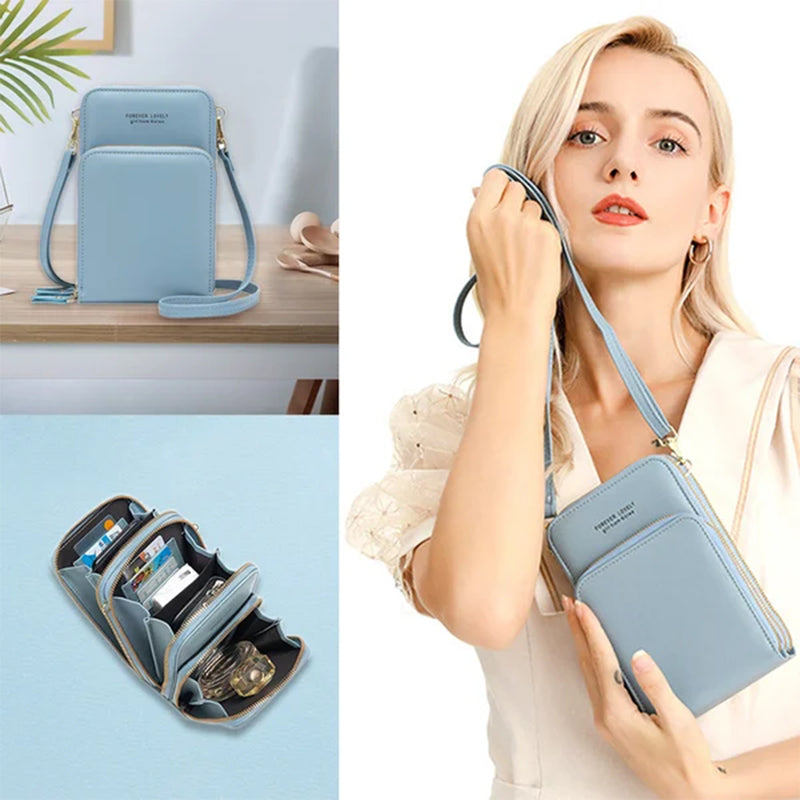 Kleine crossbodytas van leer