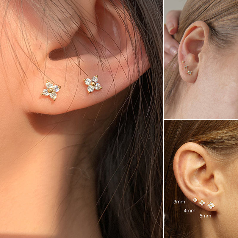 Boucles D'oreilles Tiges Mini Fleur