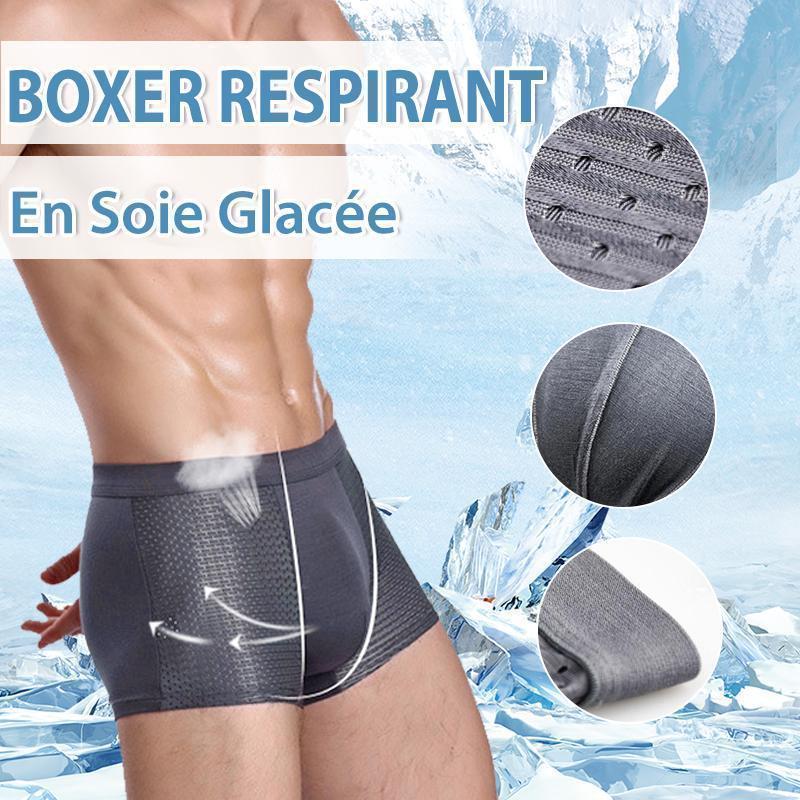 Hommes Sous-Vêtement en Soie Glacée Respirante pour un Eté Frais