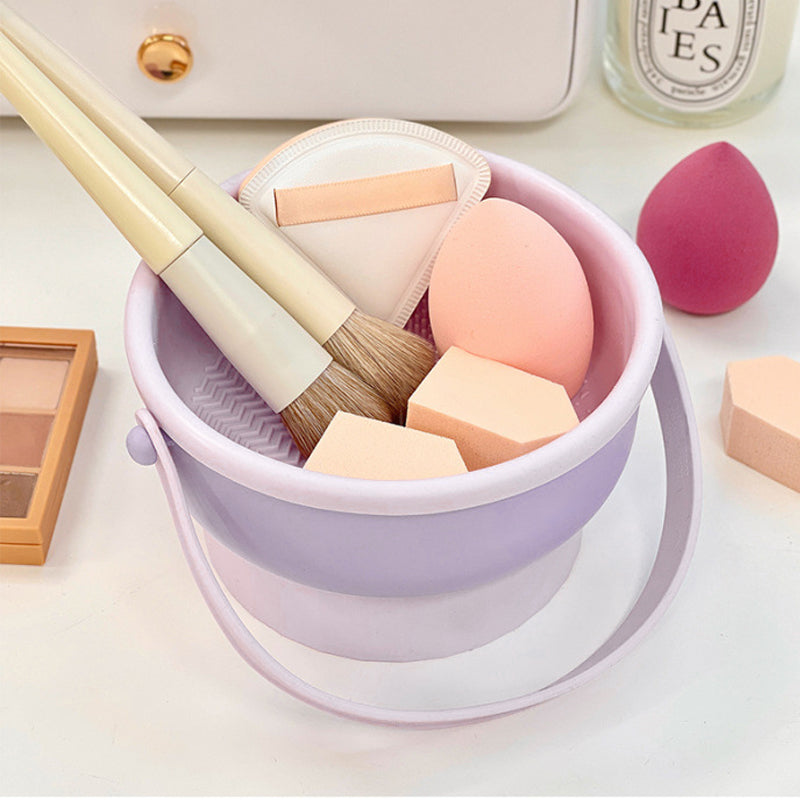 Bol de nettoyage pour pinceaux de maquillage 3 en 1