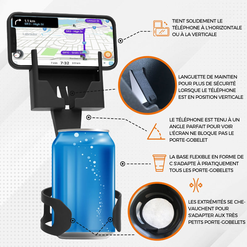 NOUVEAU Support pour Téléphone Portable et Gobelet