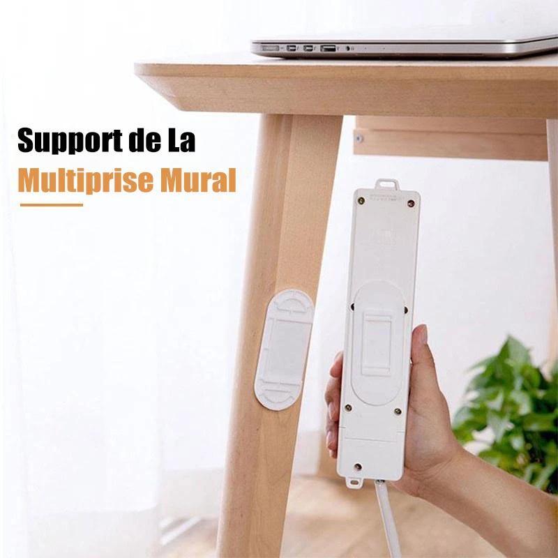 Support et Fixateur de la Multiprise Mural sans Perforation