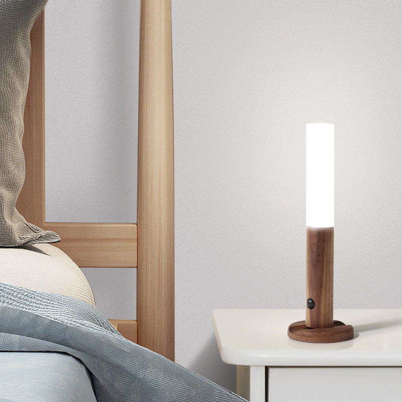 Lampe murale en bois LED rotative à 360°