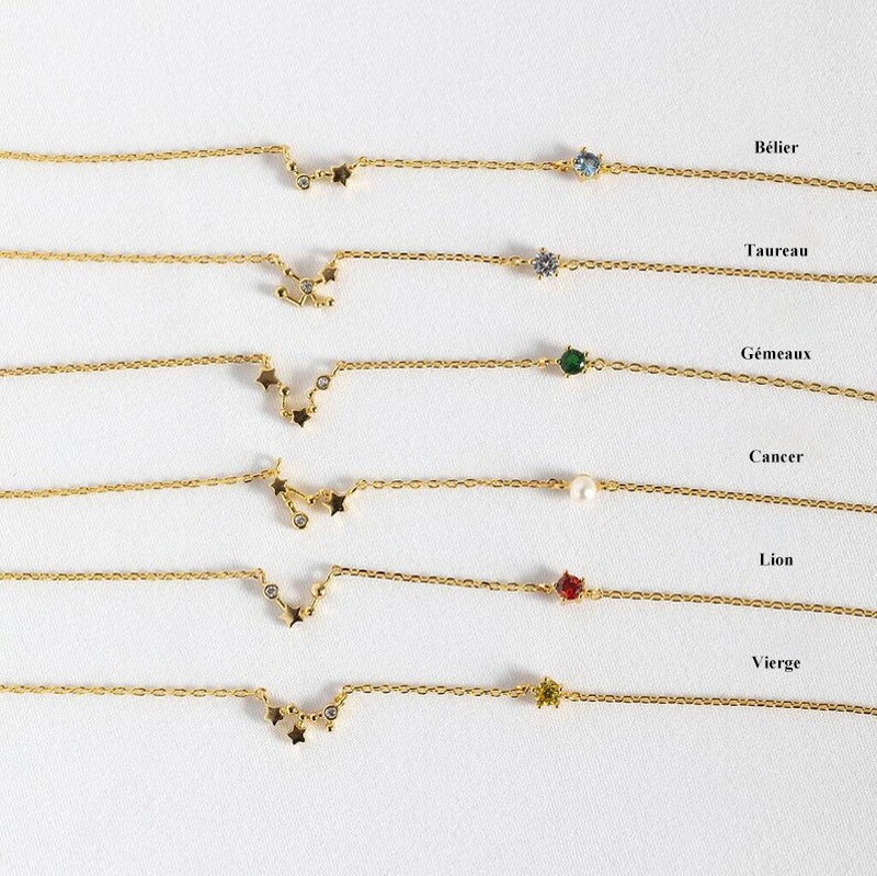 Collier de Zircon de Carte Astrologique