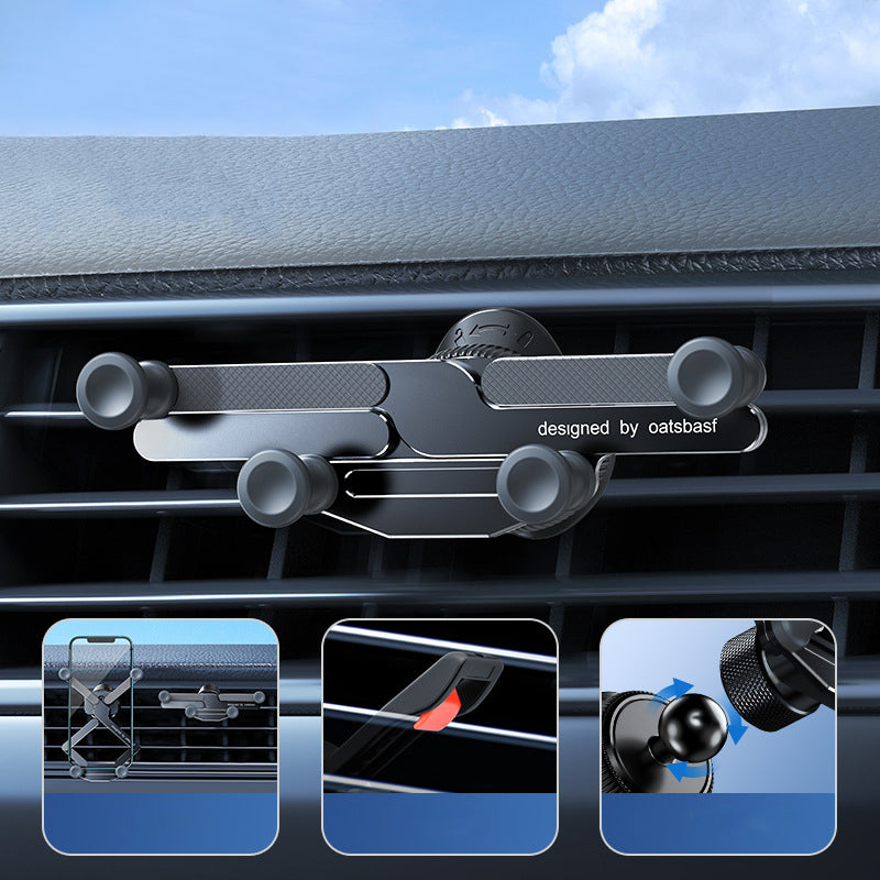 Support de téléphone de voiture de montage d'évent rotatif invisible