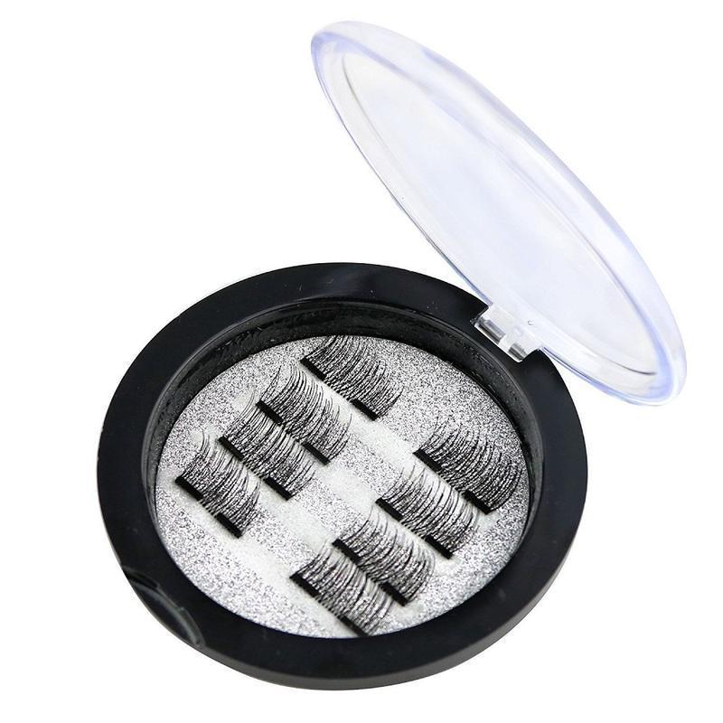 Faux Cils Magnétiques et Réutilisables（4 Paires/8 Pcs）