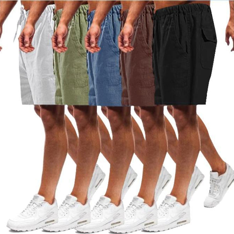 Short décontracté en lin pour hommes