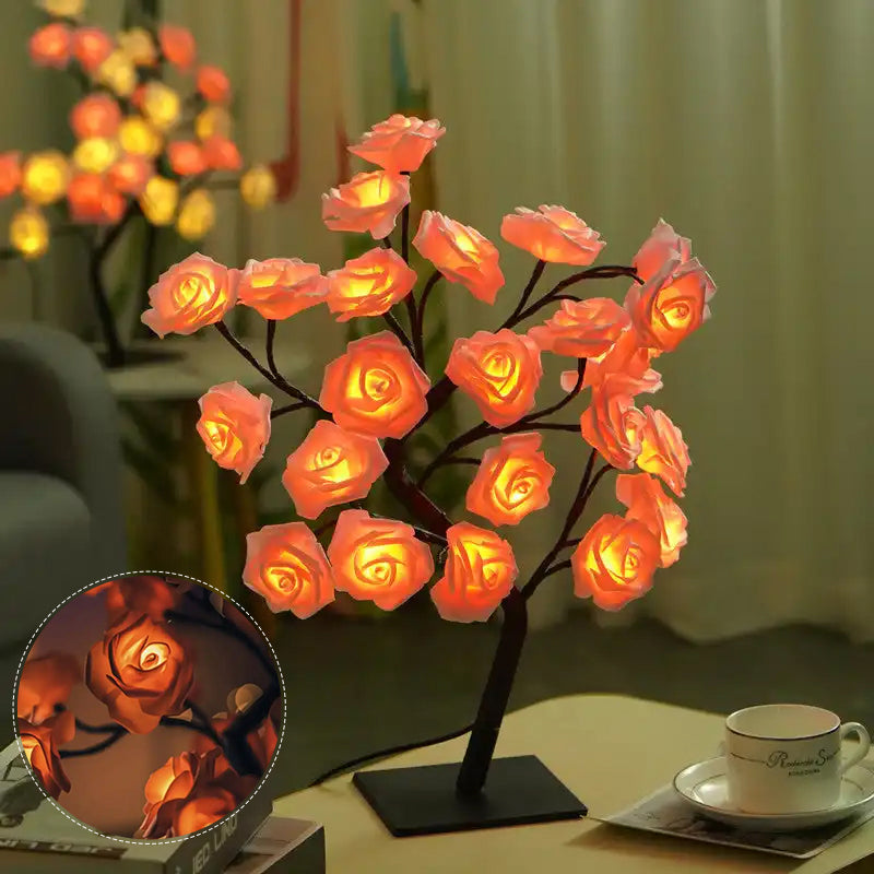 Lampe de Table Fleur de Rose Arbre