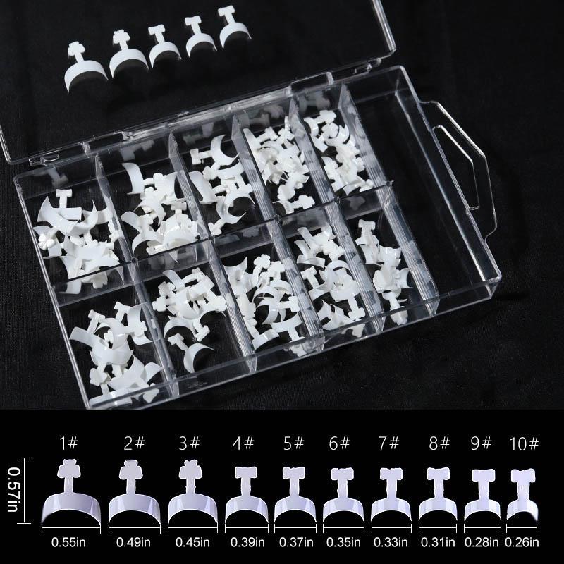 Kit d’Ongles de Manucure Glue-On Français (100 pcs)