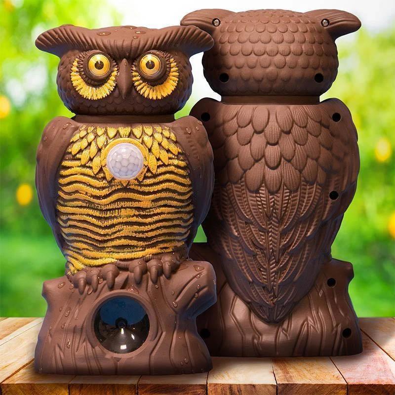 Répulsif Antiparasitaire par Ultrasons en Forme de Hibou (3 pièces)