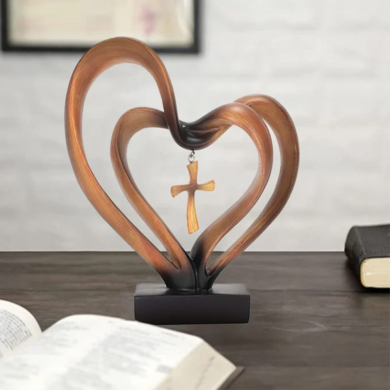 Pâques Jésus Coeurs Entrelacés Croix