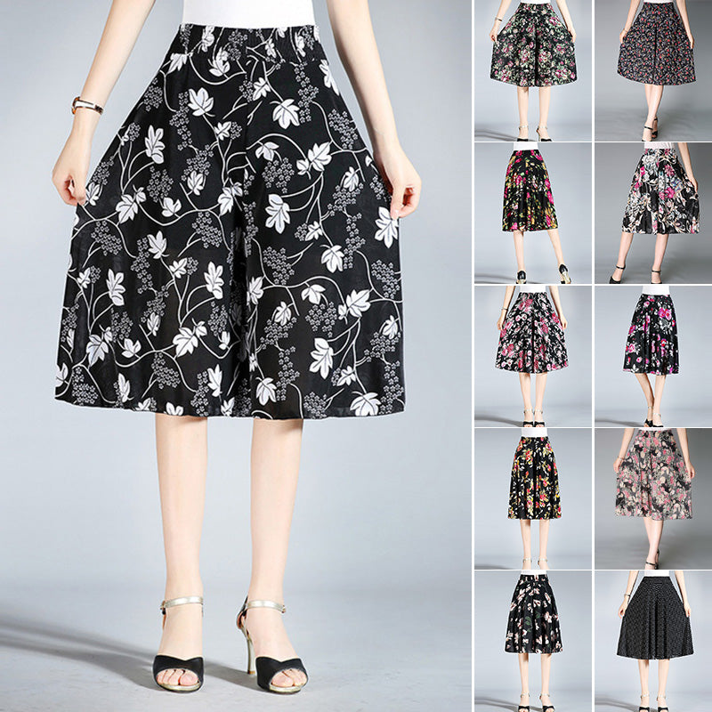 Jupe-culotte large style vintage pour femmes