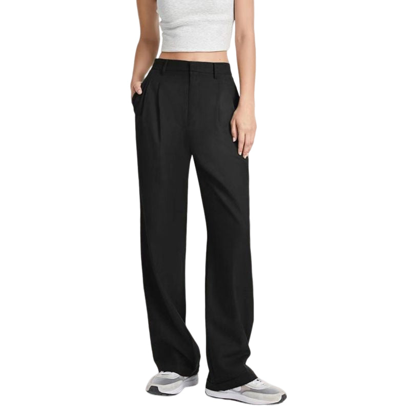 Pantalon confortable et ajusté à jambes larges