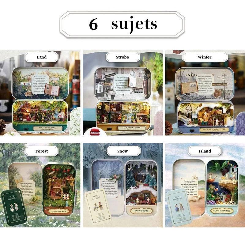 Maison de poupée miniature 3D avec des jouets de bricolage légers