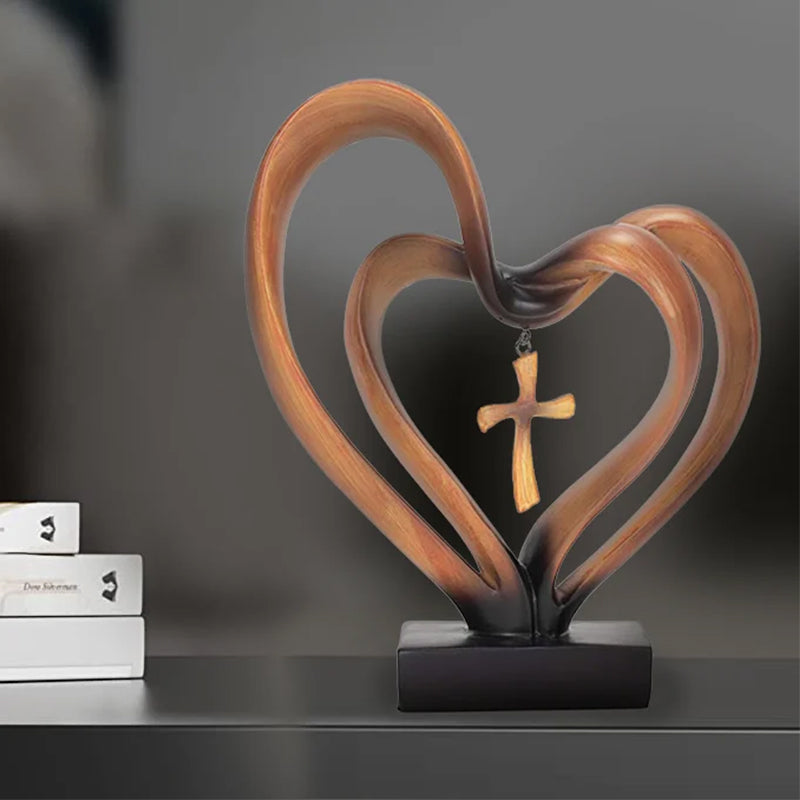 Pâques Jésus Coeurs Entrelacés Croix