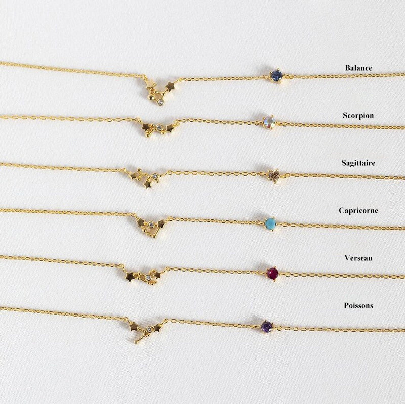 Collier de Zircon de Carte Astrologique