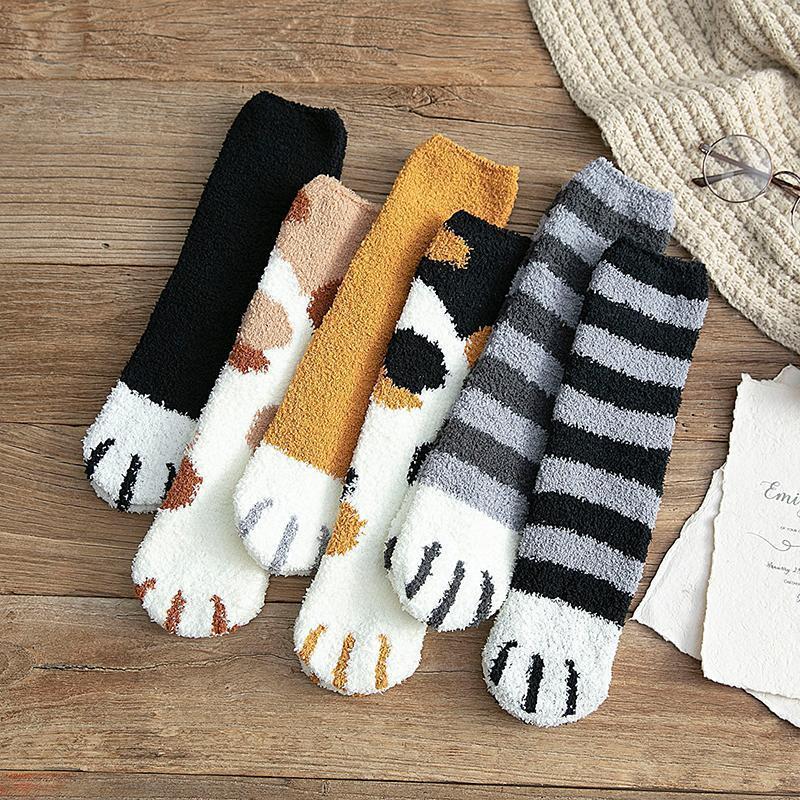 Chaussettes de Plancher Mignonnes de Griffe de Chat