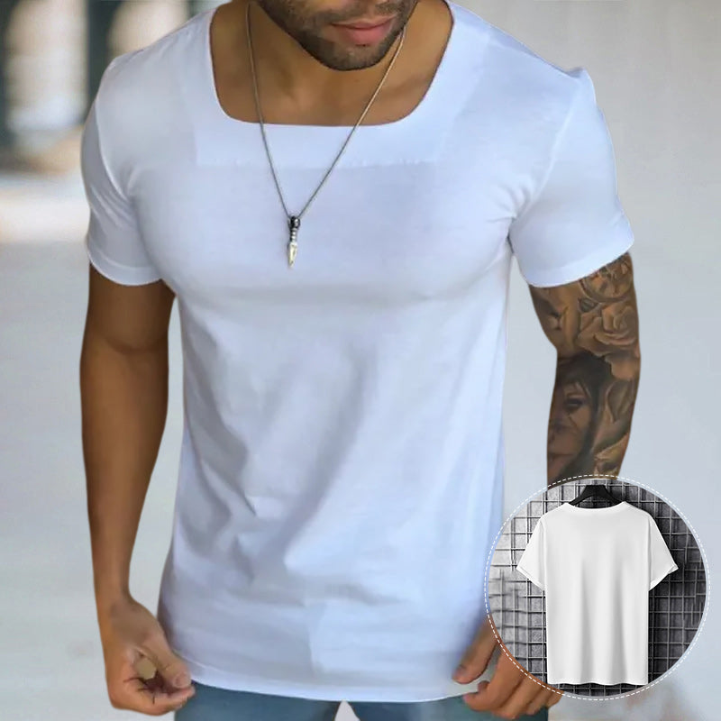 T-shirt respirant de couleur unie pour hommes