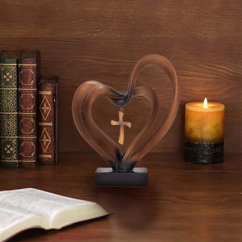 Pâques Jésus Coeurs Entrelacés Croix