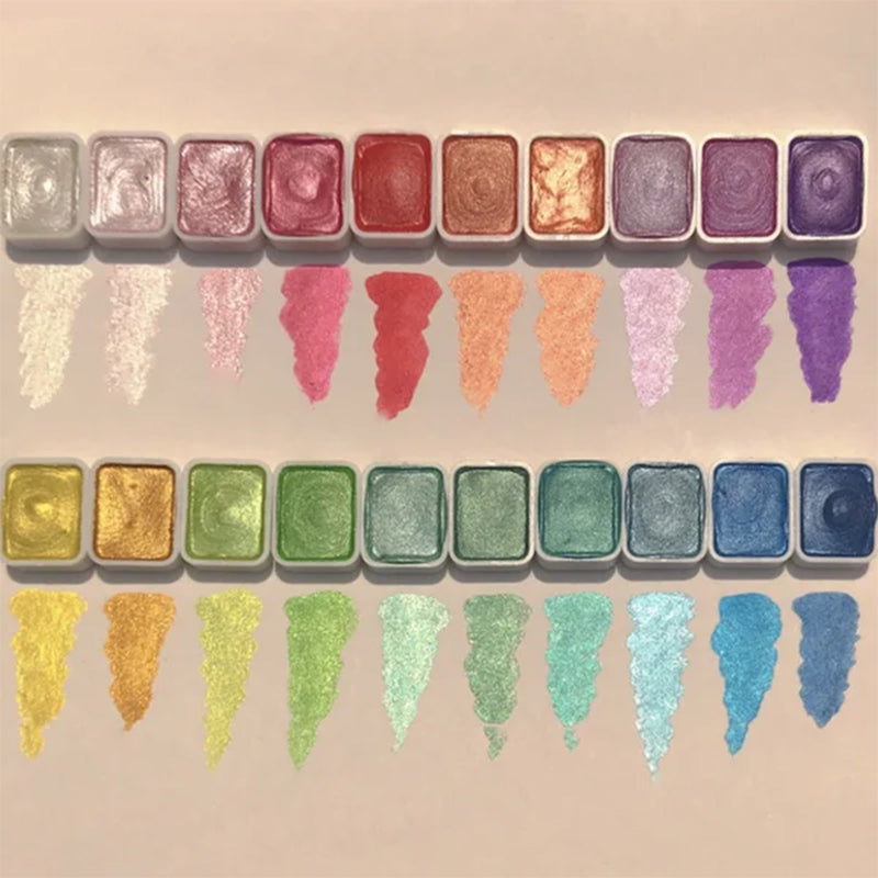 20 Kleuren Aquarel Verfset