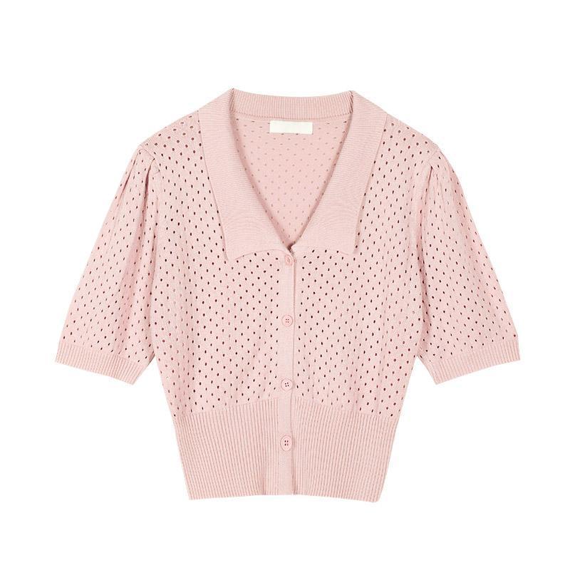 Cardigan Ajouré À Col V pour Femmes