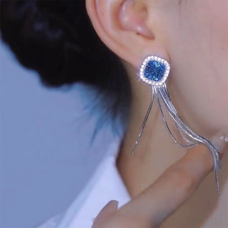 Boucles d'oreilles longues à pampilles