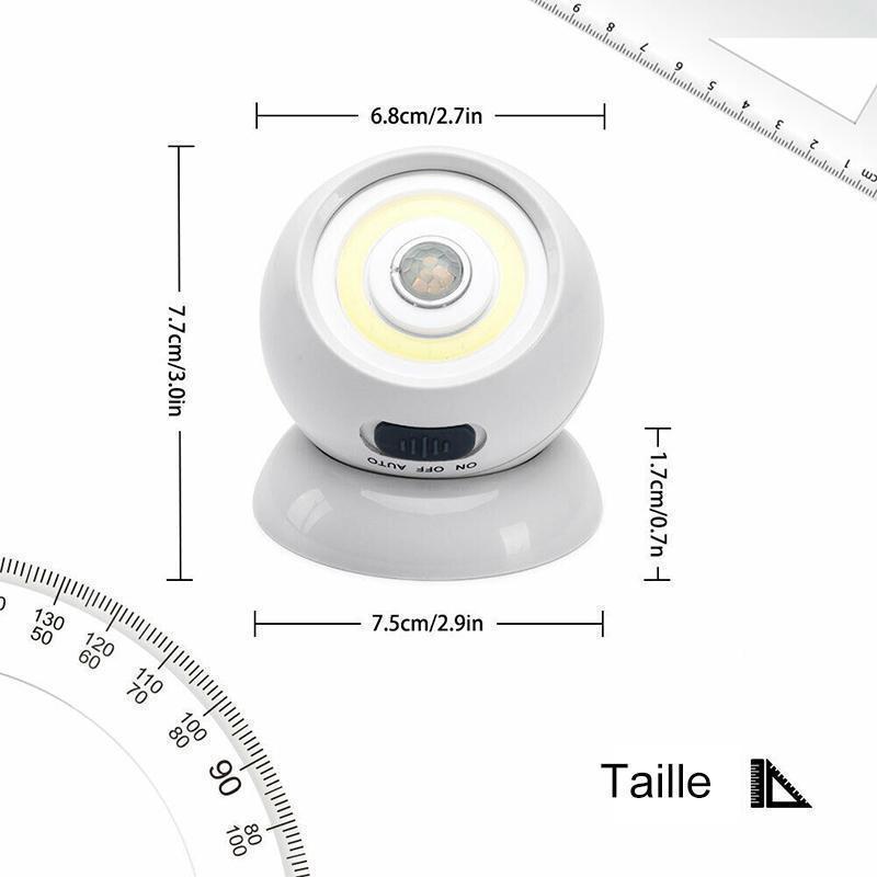 Capteur à DEL amovible avec chargement par USB