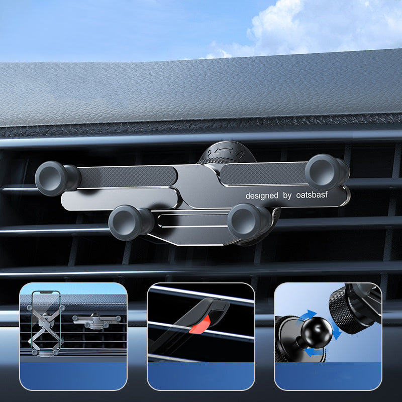 Support de téléphone de voiture de montage d'évent rotatif invisible