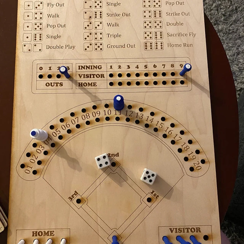 Jeu de plateau de dés de baseball