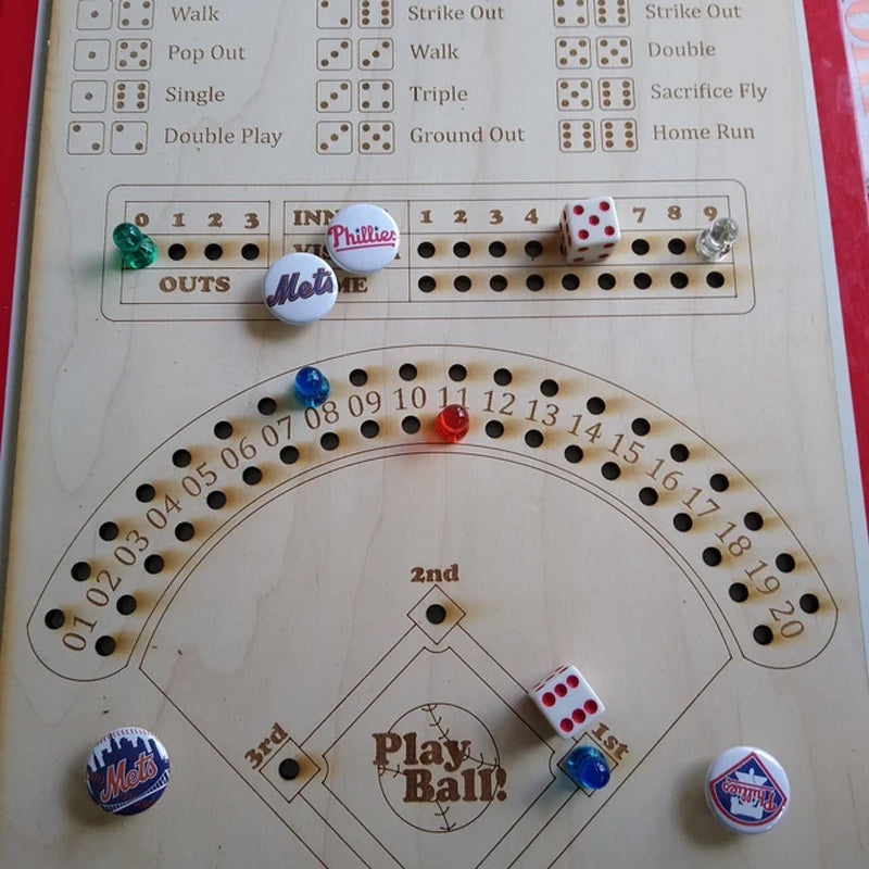 Jeu de plateau de dés de baseball